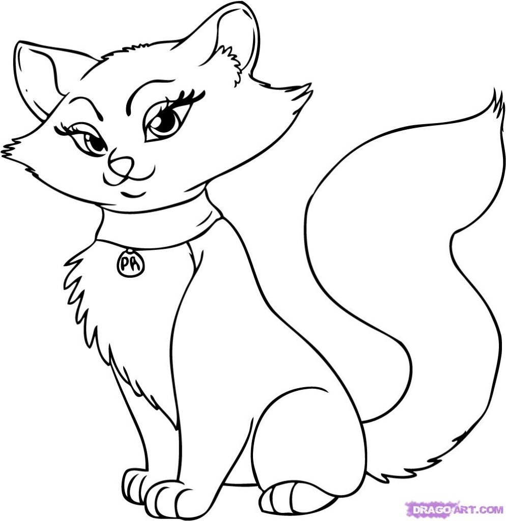 cat coloring clipart - photo #25