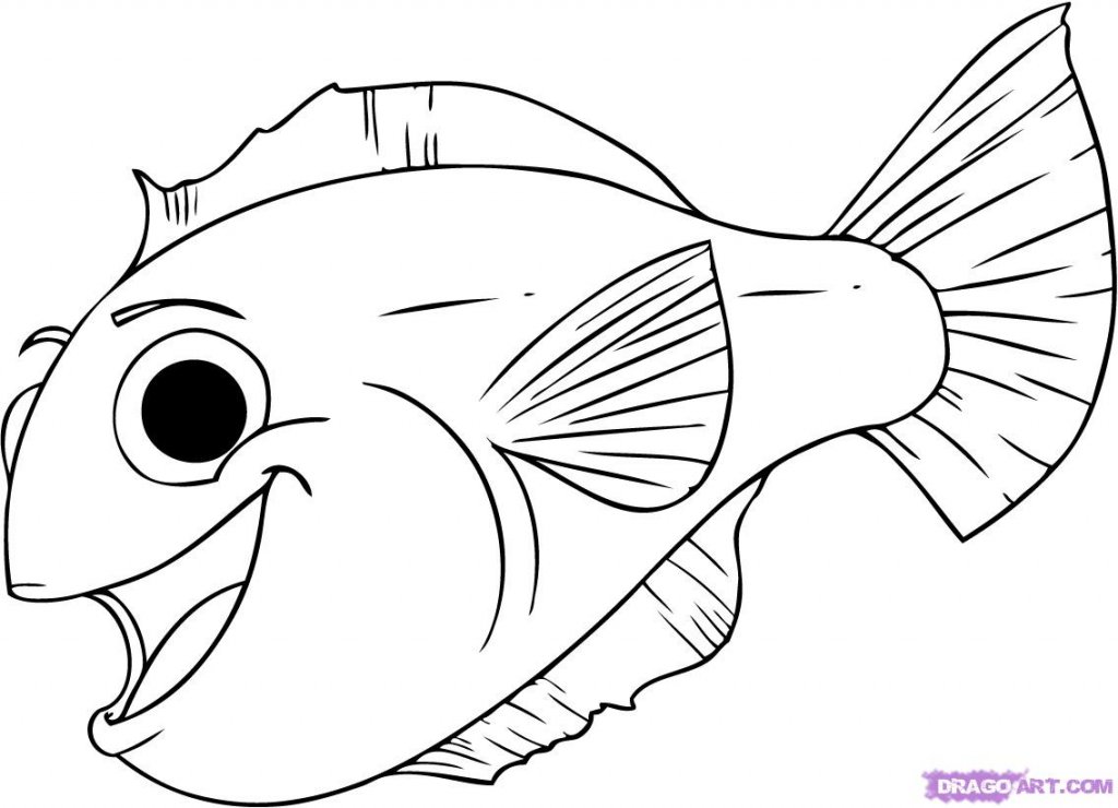 cartoon fish. draw-a-cartoon-fish photo or