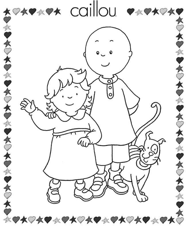 caillou and friends-coloring