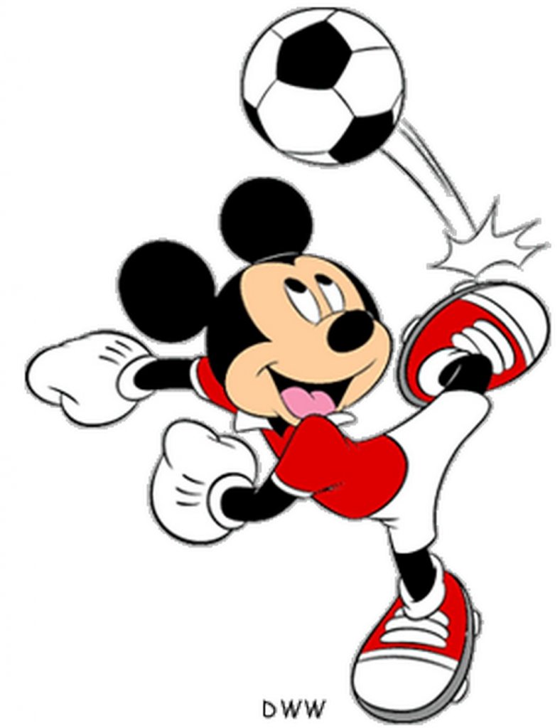 mickey mouse playing football clipart - photo #16