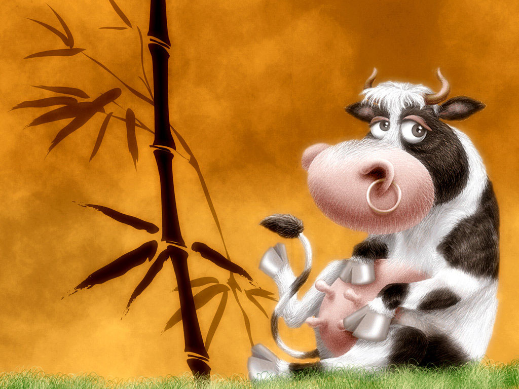 cute cartoon cow-normal