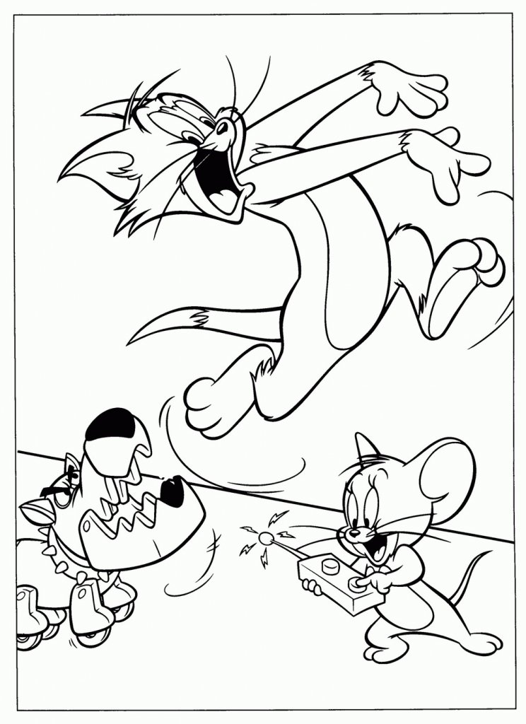 free tom and jerry coloring pages