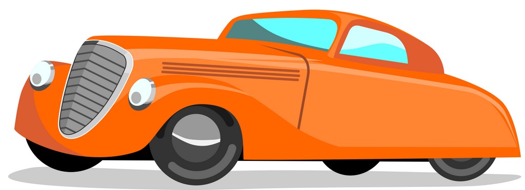 orange car