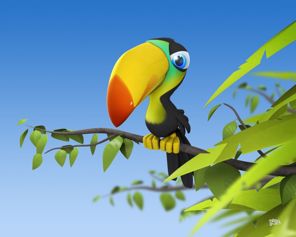 cartoon-parrot