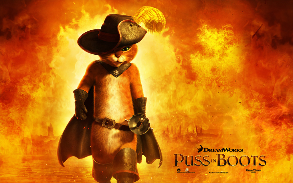 Puss in boots Poster 1024x640 widescreen
