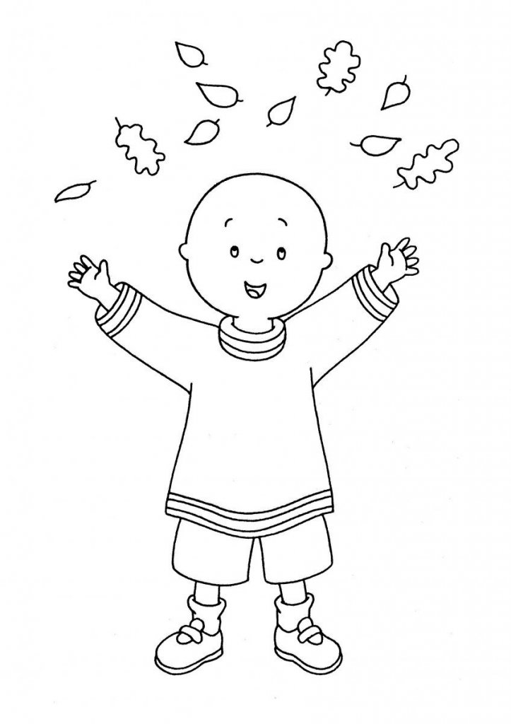 caillou coloring page