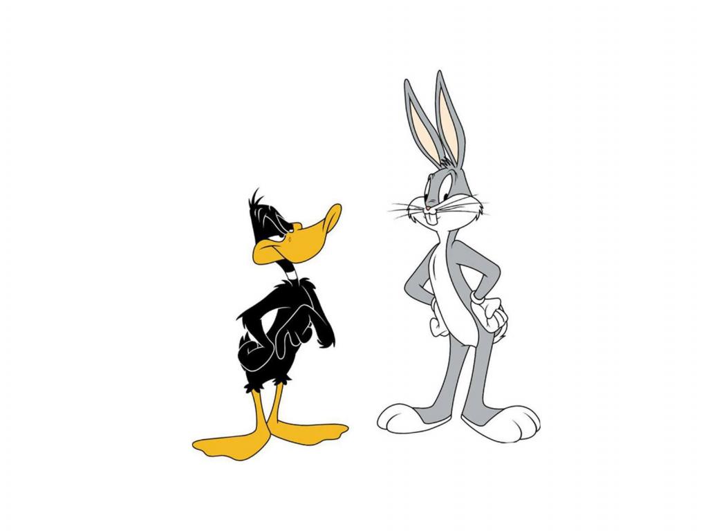 1024x768-duck looney bunny daffy bugs tunes cartoons bugs bunny and daffy duck-11733