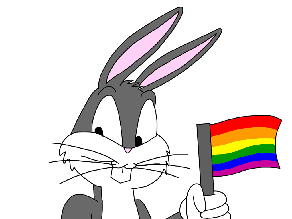 bugs bunny with rainbow flag by supermarcoslucky96-d8z3kkp