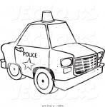 colouring cartoon police car