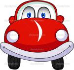 Funny Red Car Cartoon