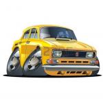 yellow cartoon car