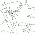 coloring-deer