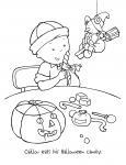 Caillou Halloween Coloring Pages